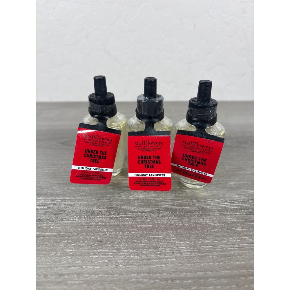 Bath & Body Works Under The Christmas Tree Wallflower Refills Lot of 3 Holiday